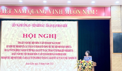 Liên ngành Công an - Viện kiểm sát - Tòa án nhân dân quận Hoàn Kiếm tổ...
